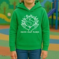 Save Our Home Earth Day Kids Hoodie thumb 3