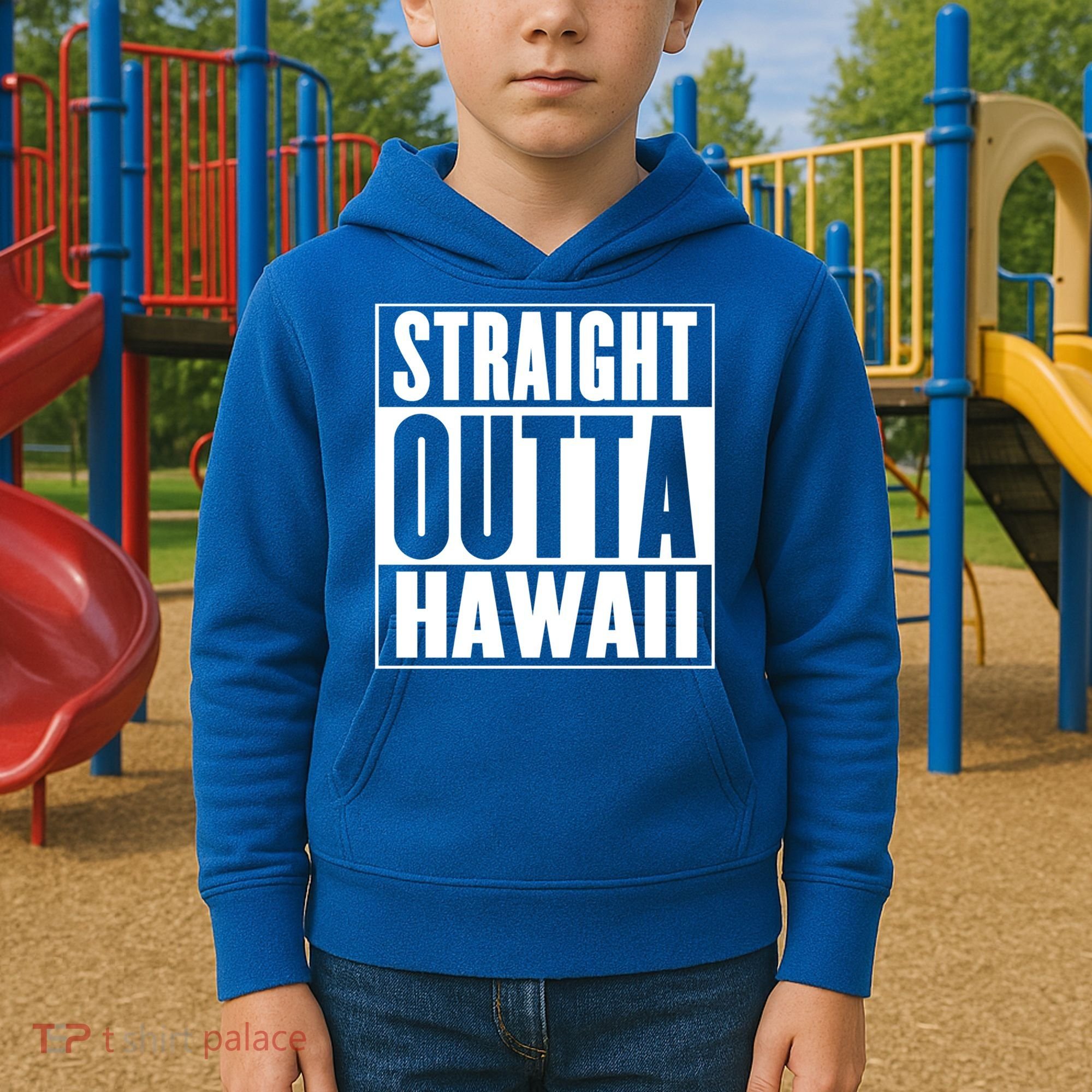 Straight Outta Hawaii Gift Cute Gift Kids Hoodie