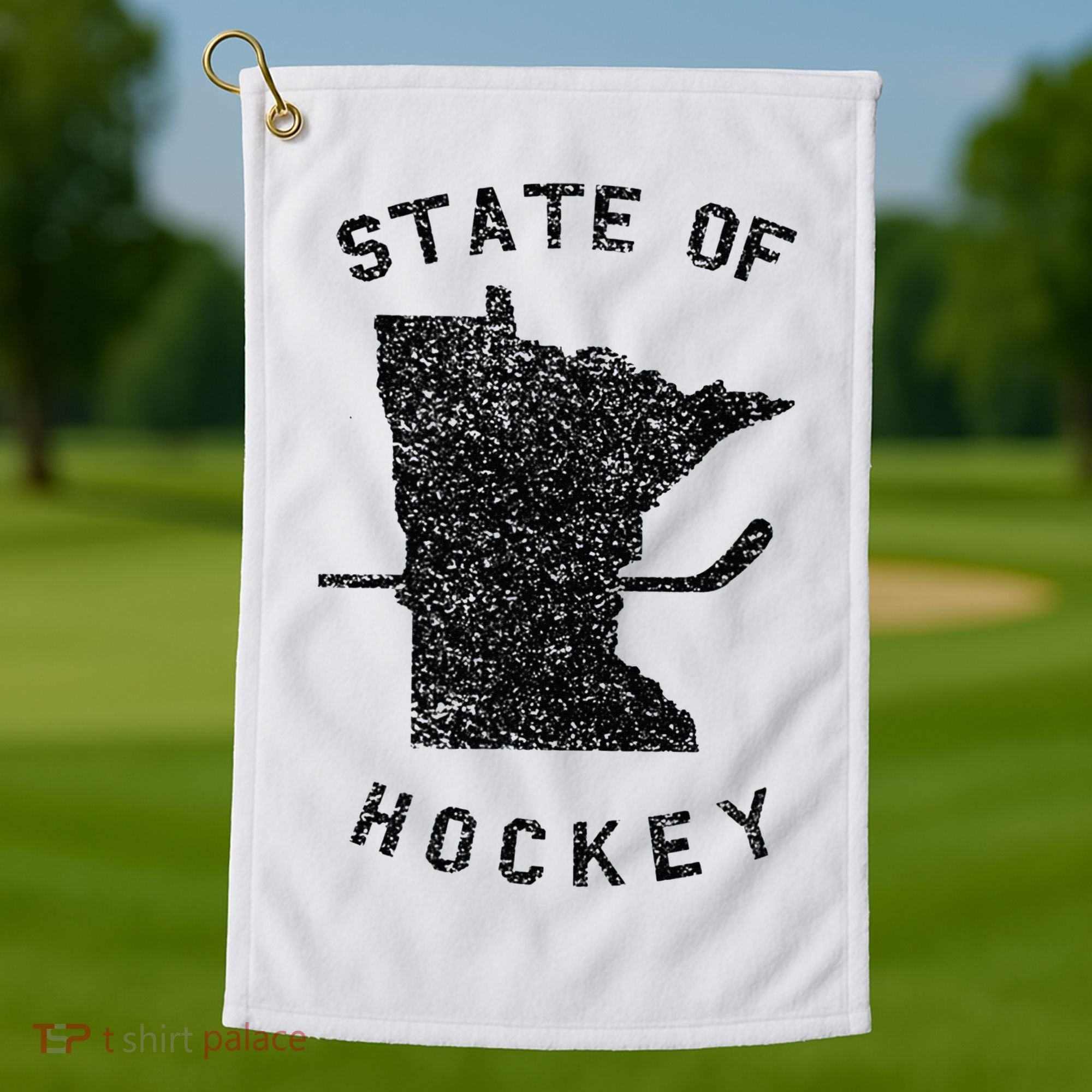 State Of Hockey Minnesota Golf Towel