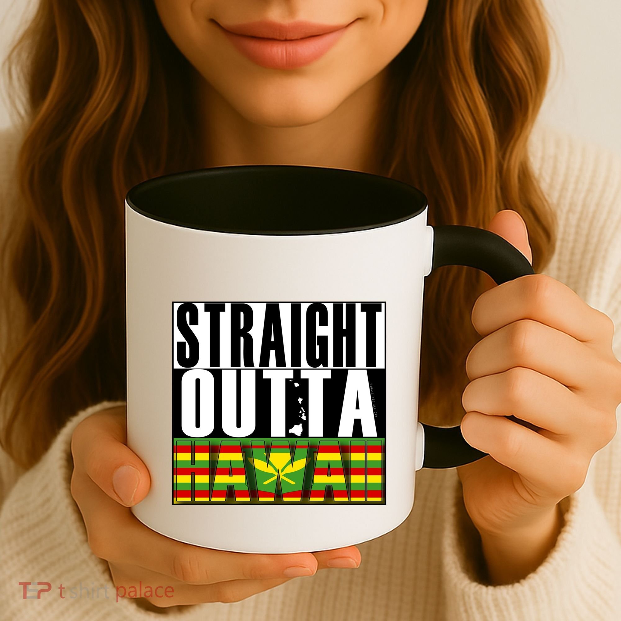 Straight Outta Hawaii Flag By Hawaii Nei All Day Gift Coffee Mug