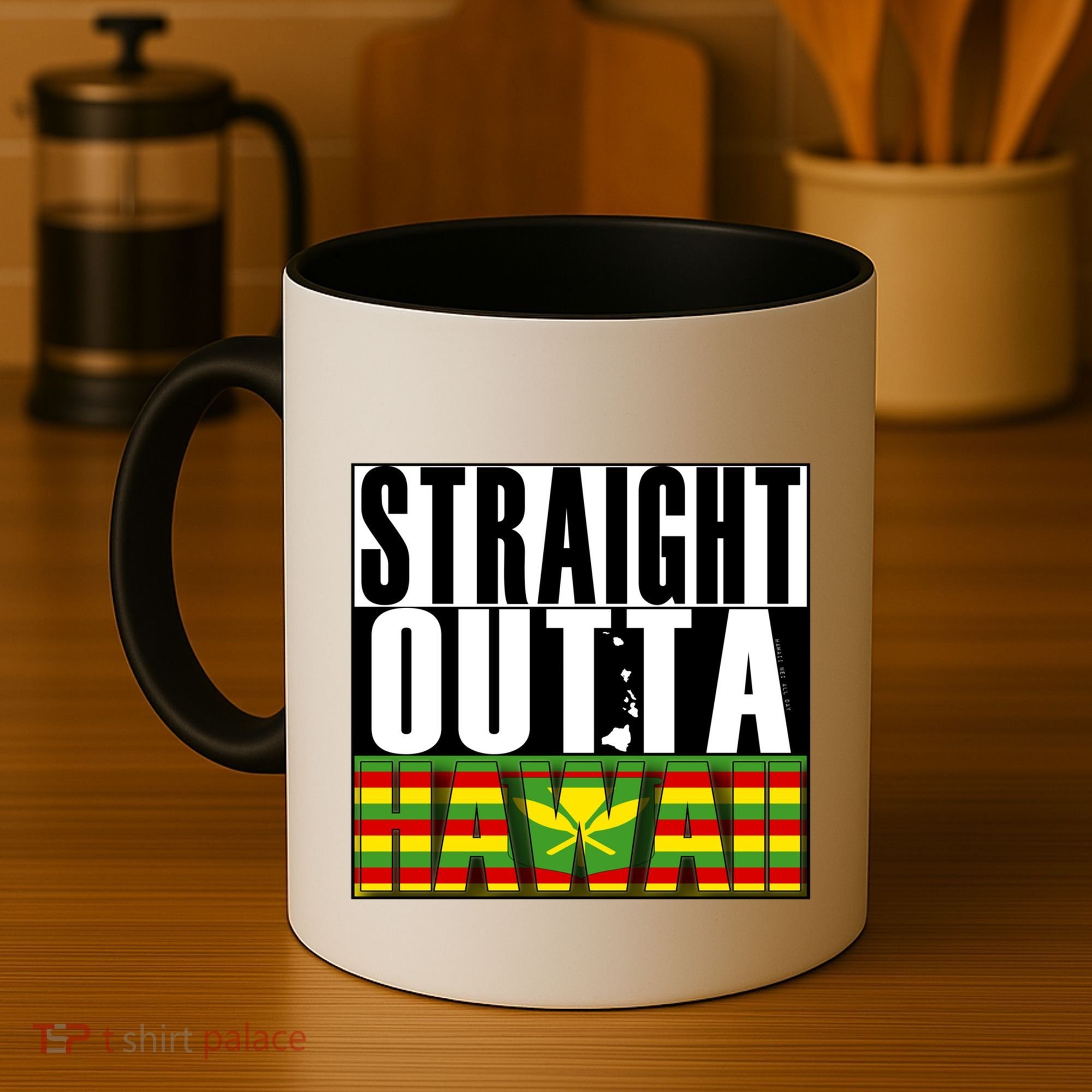 Straight Outta Hawaii Flag By Hawaii Nei All Day Gift Coffee Mug
