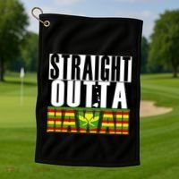 Straight Outta Hawaii Flag By Hawaii Nei All Day Gift Golf Towel thumb 1