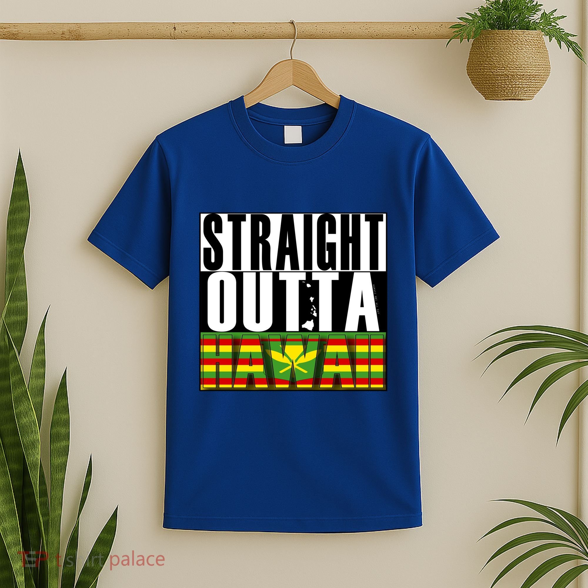 Straight Outta Hawaii Flag By Hawaii Nei All Day Gift T-Shirt