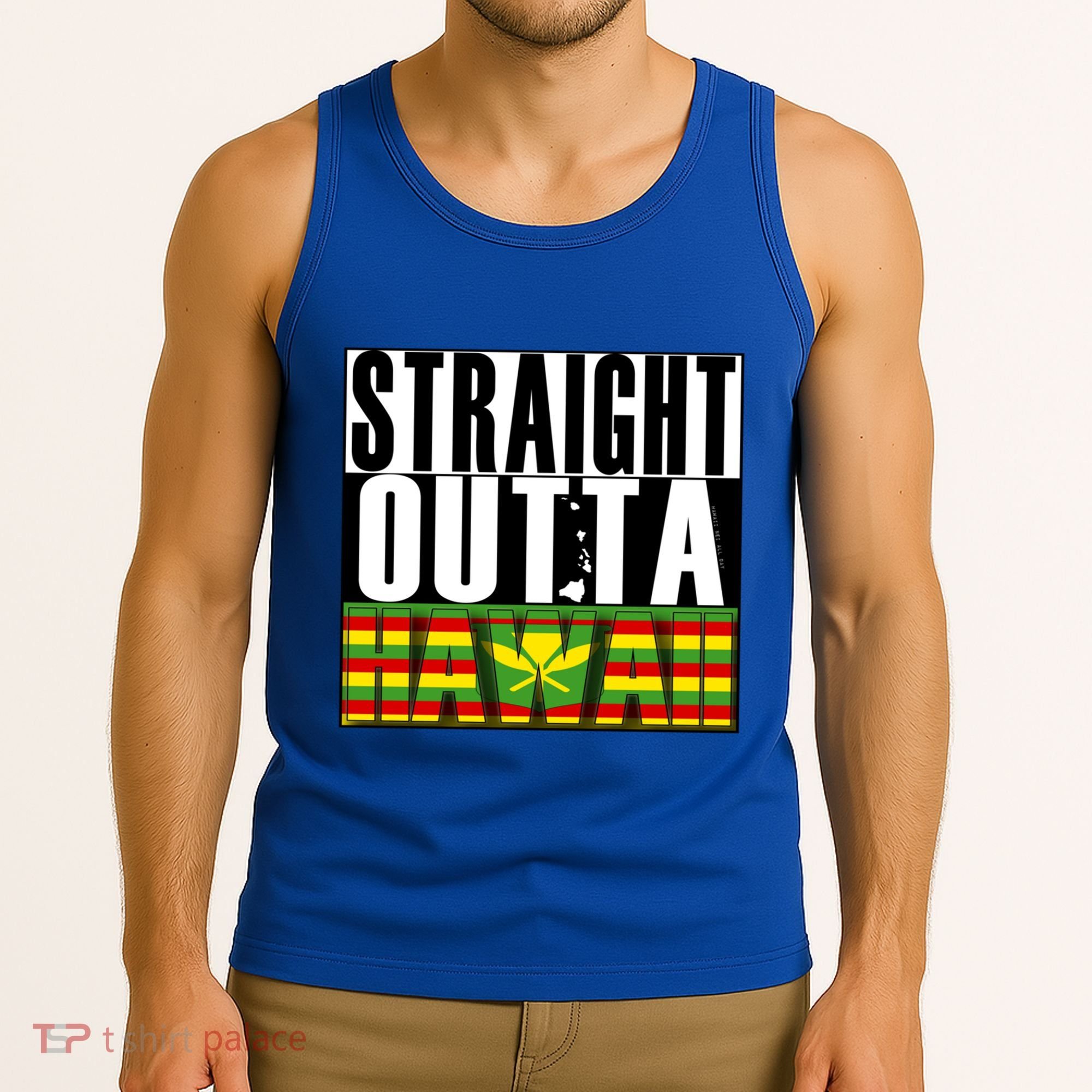 Straight Outta Hawaii Flag By Hawaii Nei All Day Gift Tank Top