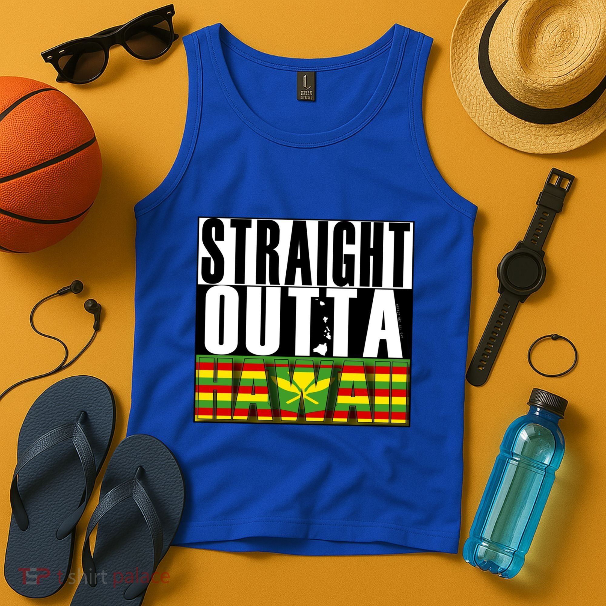 Straight Outta Hawaii Flag By Hawaii Nei All Day Gift Tank Top