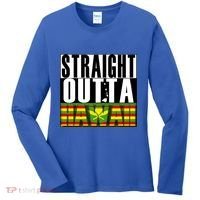 Straight Outta Hawaii Flag By Hawaii Nei All Day Gift Women's Long Sleeve Shirt thumb 0