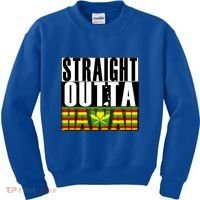 Straight Outta Hawaii Flag By Hawaii Nei All Day Gift Kids Sweatshirt thumb 0