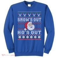 Snows Out Ho Ho Hos Sweater Style Christmas Santa Ugly Xmas Gift Sweatshirt thumb 0