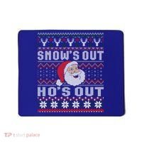 Snows Out Ho Ho Hos Sweater Style Christmas Santa Ugly Xmas Gift Mousepad thumb 0