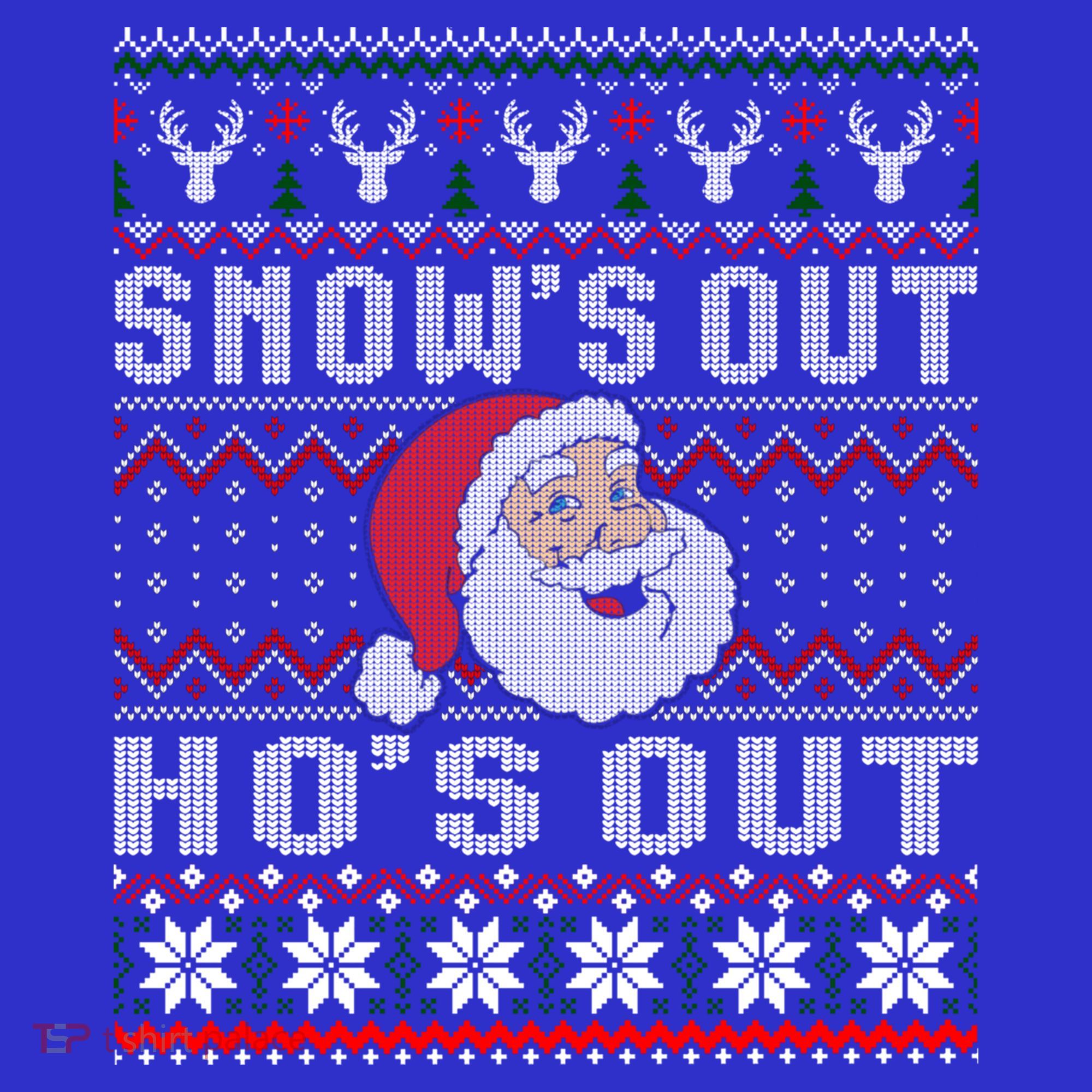 Snows Out Ho Ho Hos Sweater Style Christmas Santa Ugly Xmas Gift Women's Tank Top