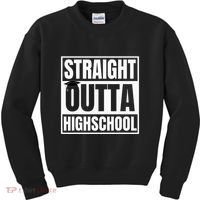 Straight Outta Highschool Graduation First Day Of School Kids Sweatshirt thumb 0
