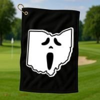 Scream Ohio Halloween Golf Towel thumb 1