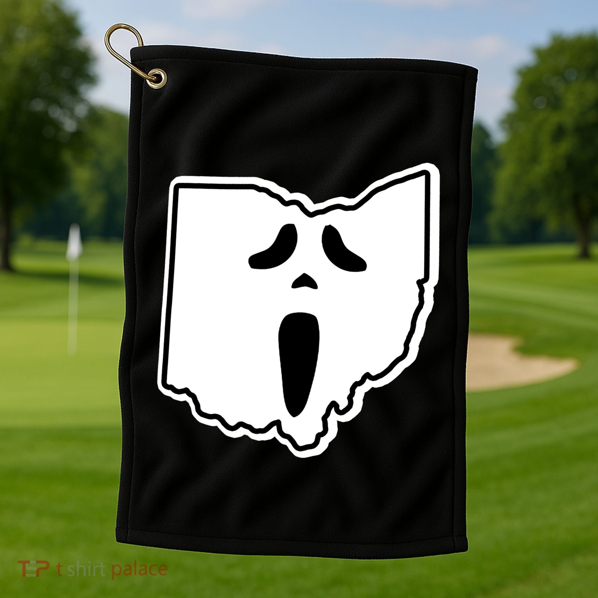 Scream Ohio Halloween Golf Towel