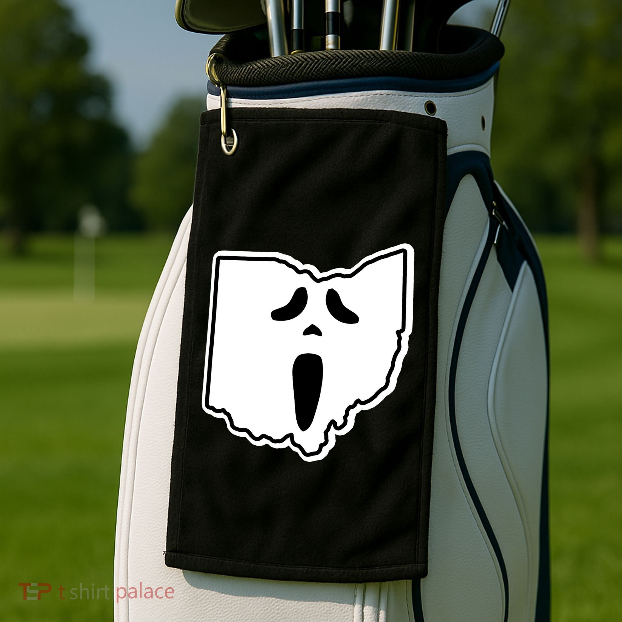 Scream Ohio Halloween Golf Towel
