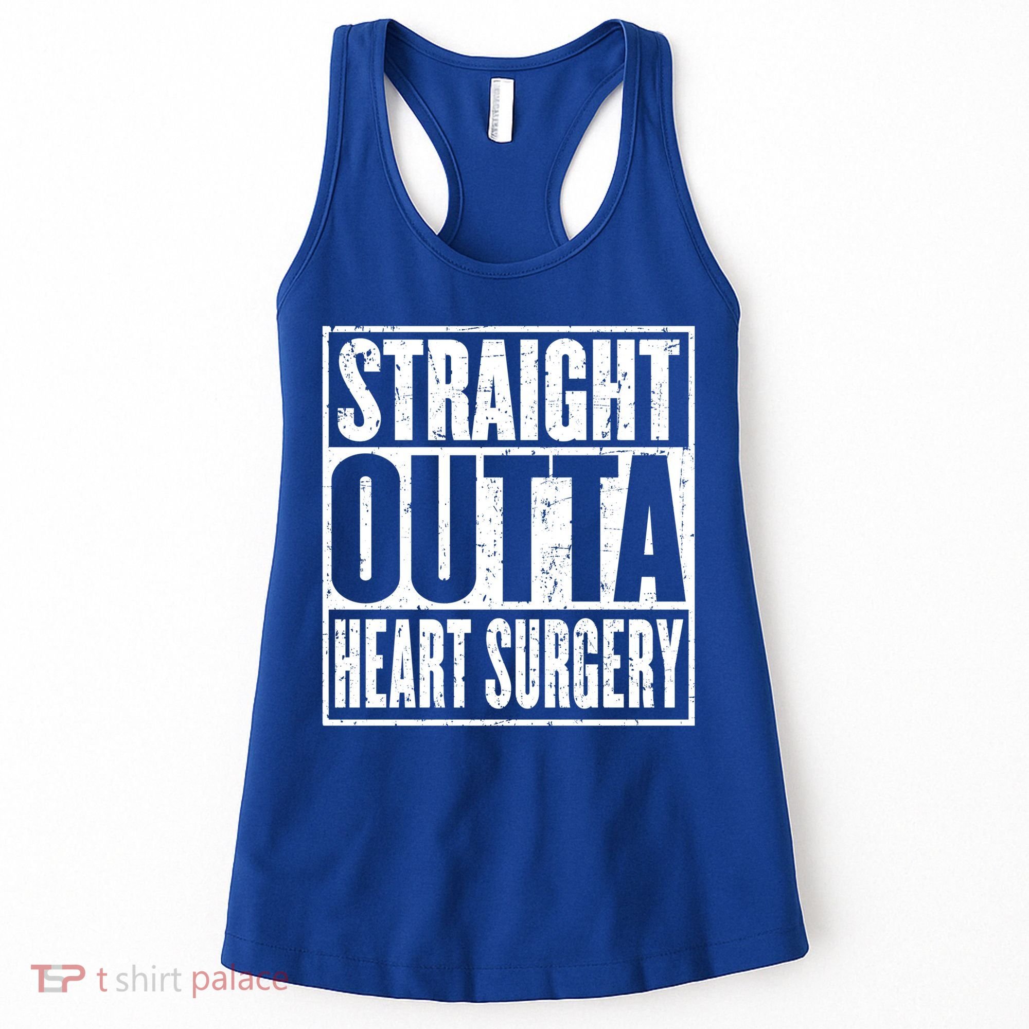 Straight Outta Heart Surgery Open Heart Recovery Get Well Gift Women's Tank Top