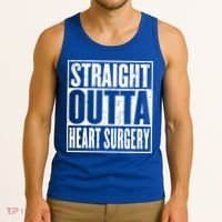 Straight Outta Heart Surgery Open Heart Recovery Get Well Gift Tank Top thumb 3