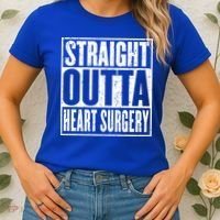 Straight Outta Heart Surgery Open Heart Recovery Get Well Gift Women's T-Shirt thumb 2