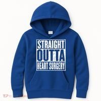 Straight Outta Heart Surgery Open Heart Recovery Get Well Gift Kids Hoodie thumb 0
