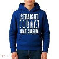 Straight Outta Heart Surgery Open Heart Recovery Get Well Gift Kids Hoodie thumb 4