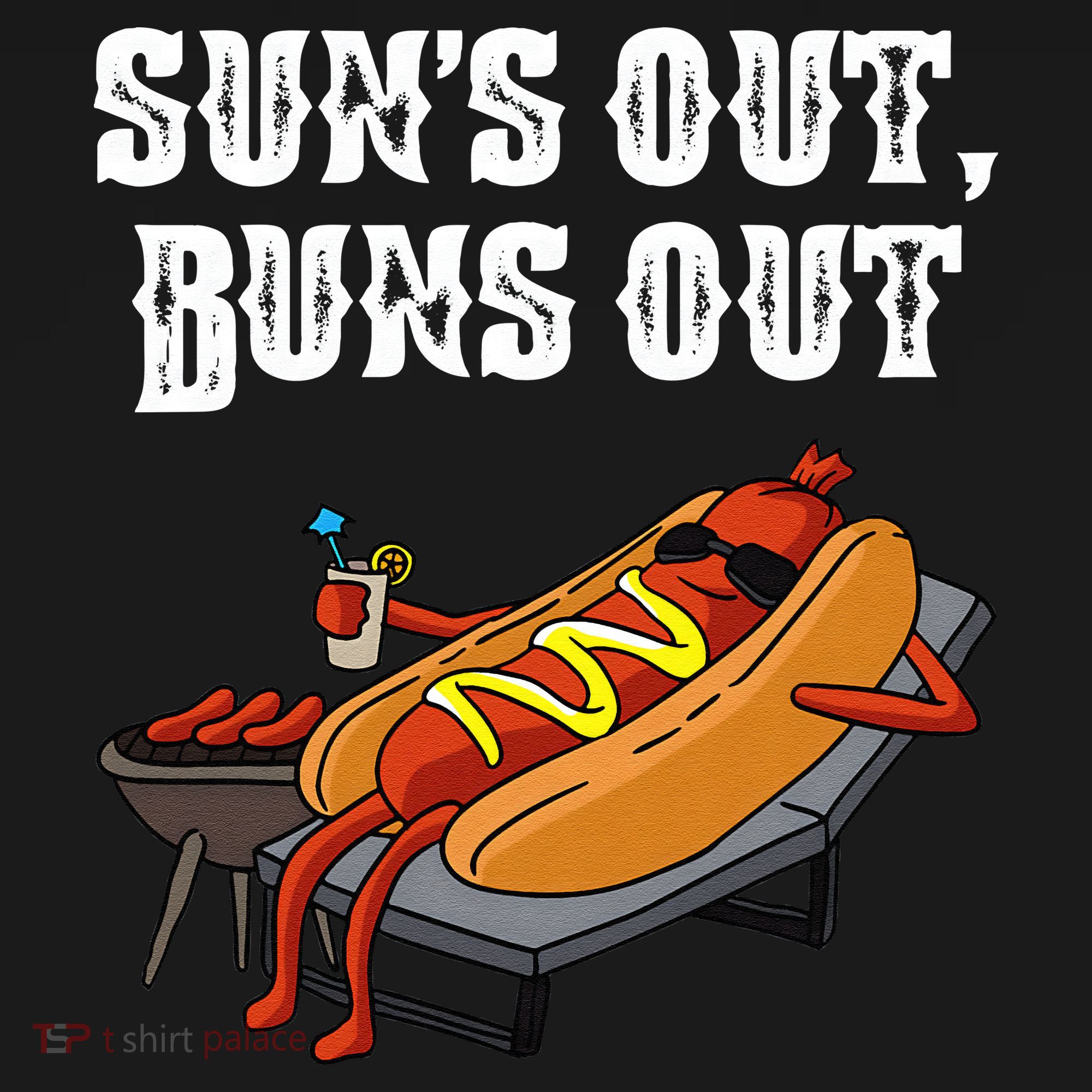 Suns Out Hot Dog Buns Out Funny Sausage BBQ Food Lover Gift Women's Hoodie