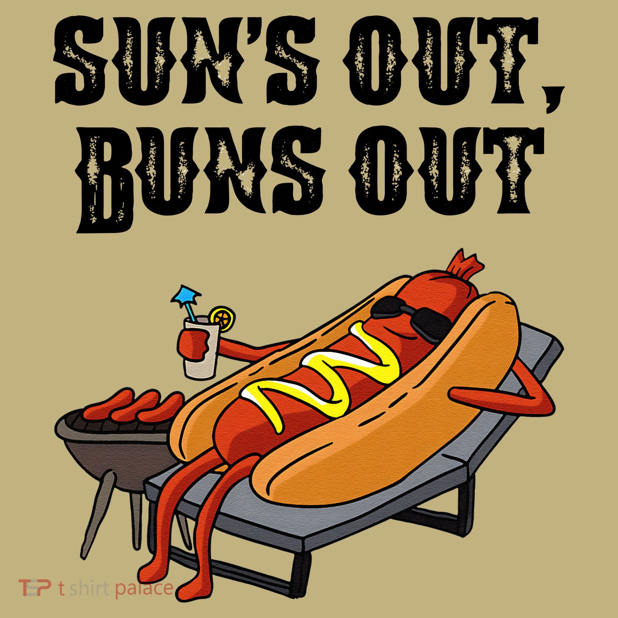 Suns Out Hot Dog Buns Out Funny Sausage BBQ Food Lover Gift Mousepad
