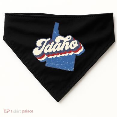 State Of Idaho Retro Logo USA-Made Doggie Bandana