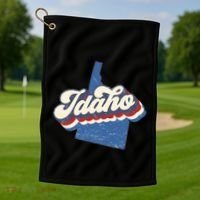 State Of Idaho Retro Logo Golf Towel thumb 1