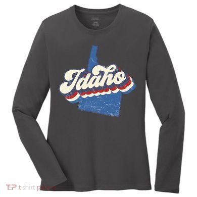 State Of Idaho Retro Logo Women's Long Sleeve Shirt