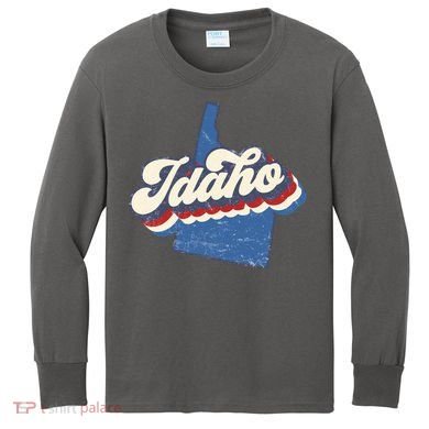 State Of Idaho Retro Logo Kids Long Sleeve Shirt
