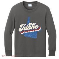 State Of Idaho Retro Logo Kids Long Sleeve Shirt thumb 0