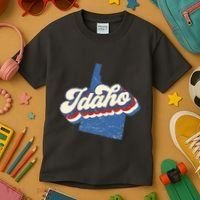 State Of Idaho Retro Logo Kids T-Shirt thumb 3