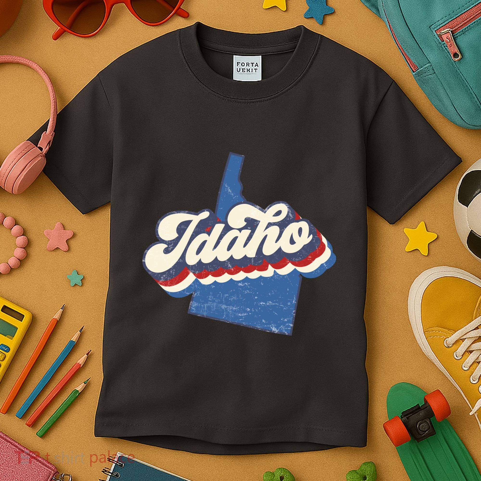 State Of Idaho Retro Logo Kids T-Shirt