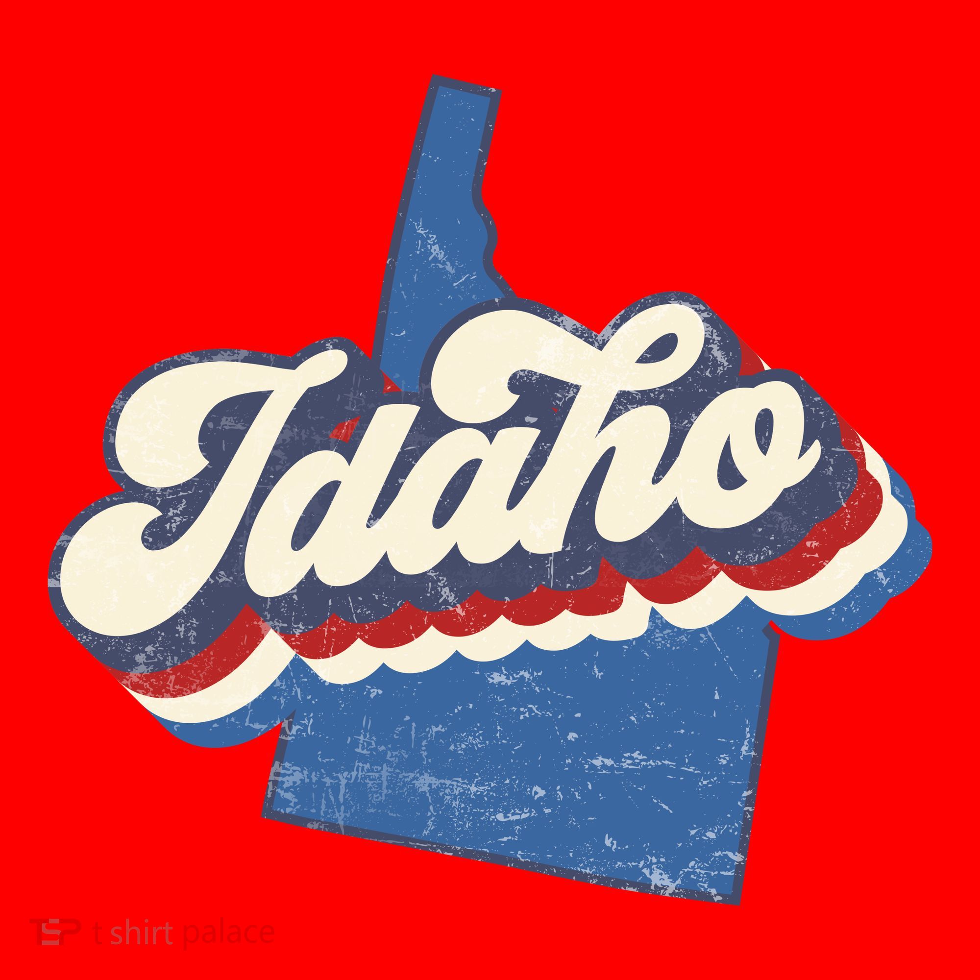 State Of Idaho Retro Logo Santa Hat
