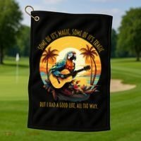 Some Of It's Magic Some Of It's Tragic Parrot Funny Golf Towel thumb 1