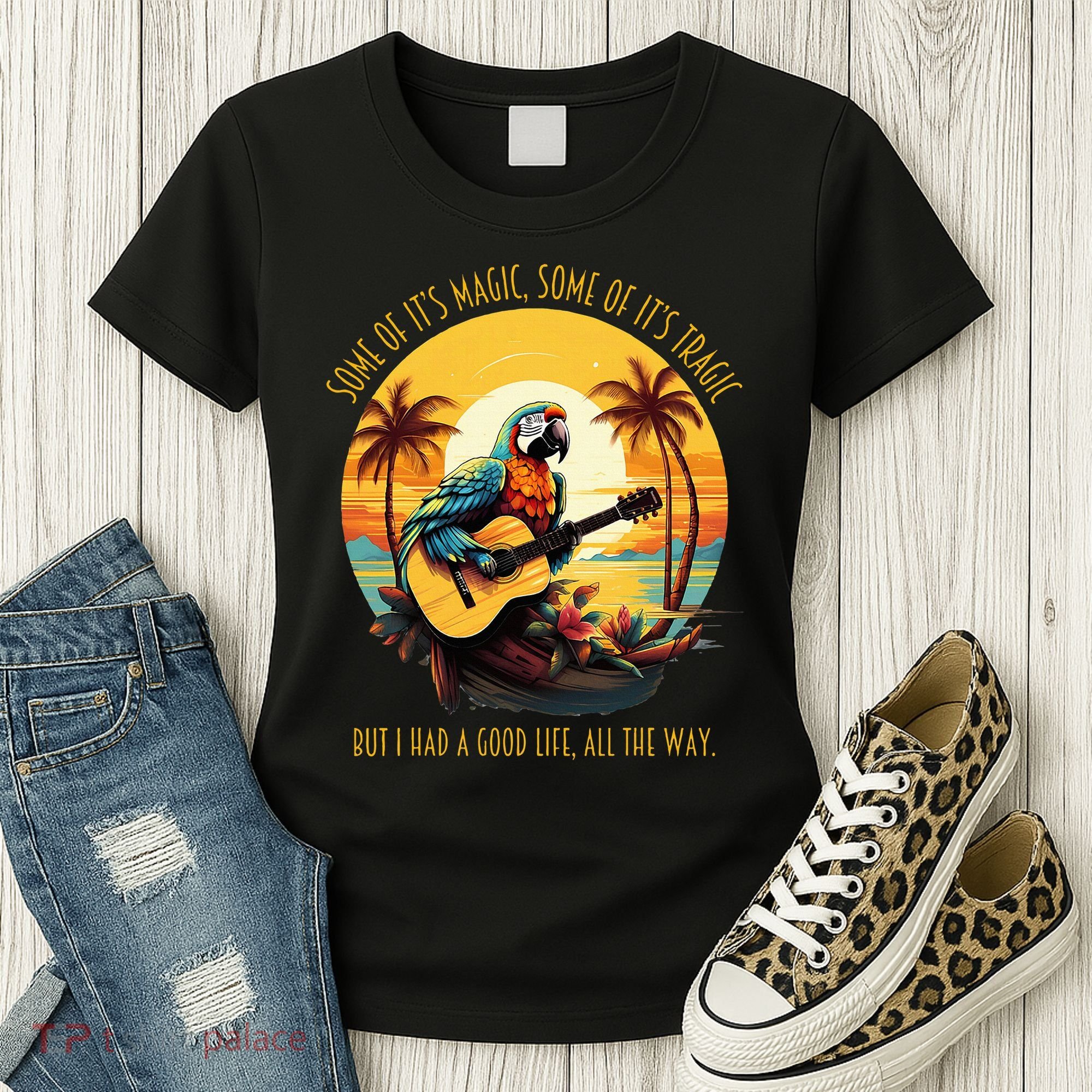 Some Of It's Magic Some Of It's Tragic Parrot Funny Women's T-Shirt