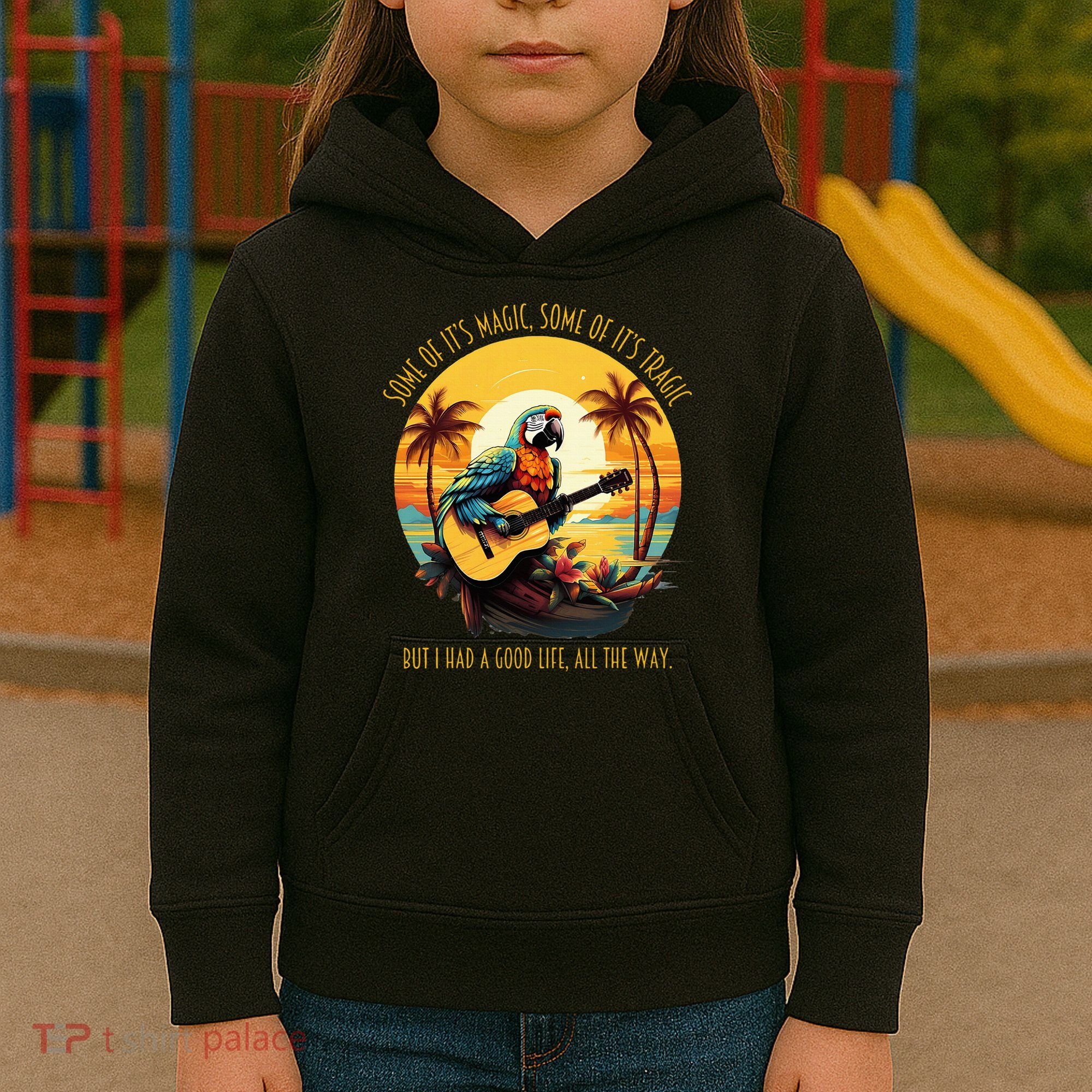 Some Of It's Magic Some Of It's Tragic Parrot Funny Kids Hoodie