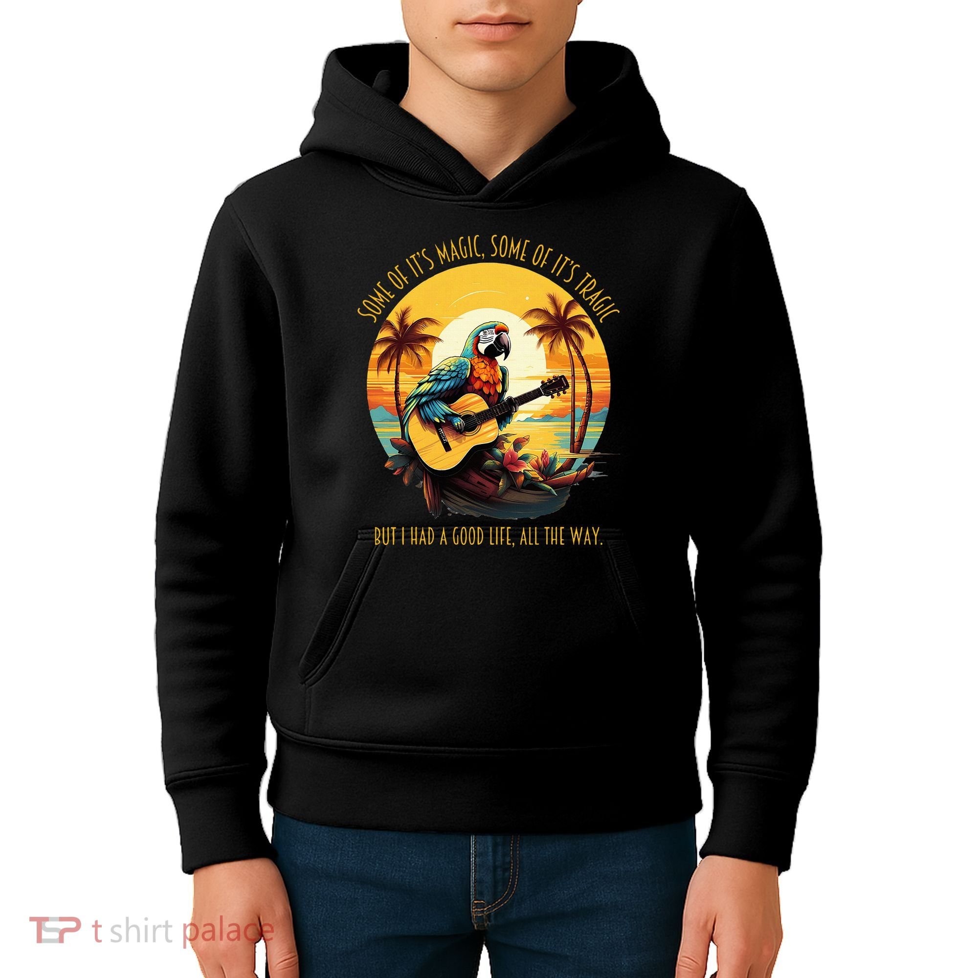 Some Of It's Magic Some Of It's Tragic Parrot Funny Kids Hoodie