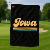 State Of Iowa Golf Towel thumb 1