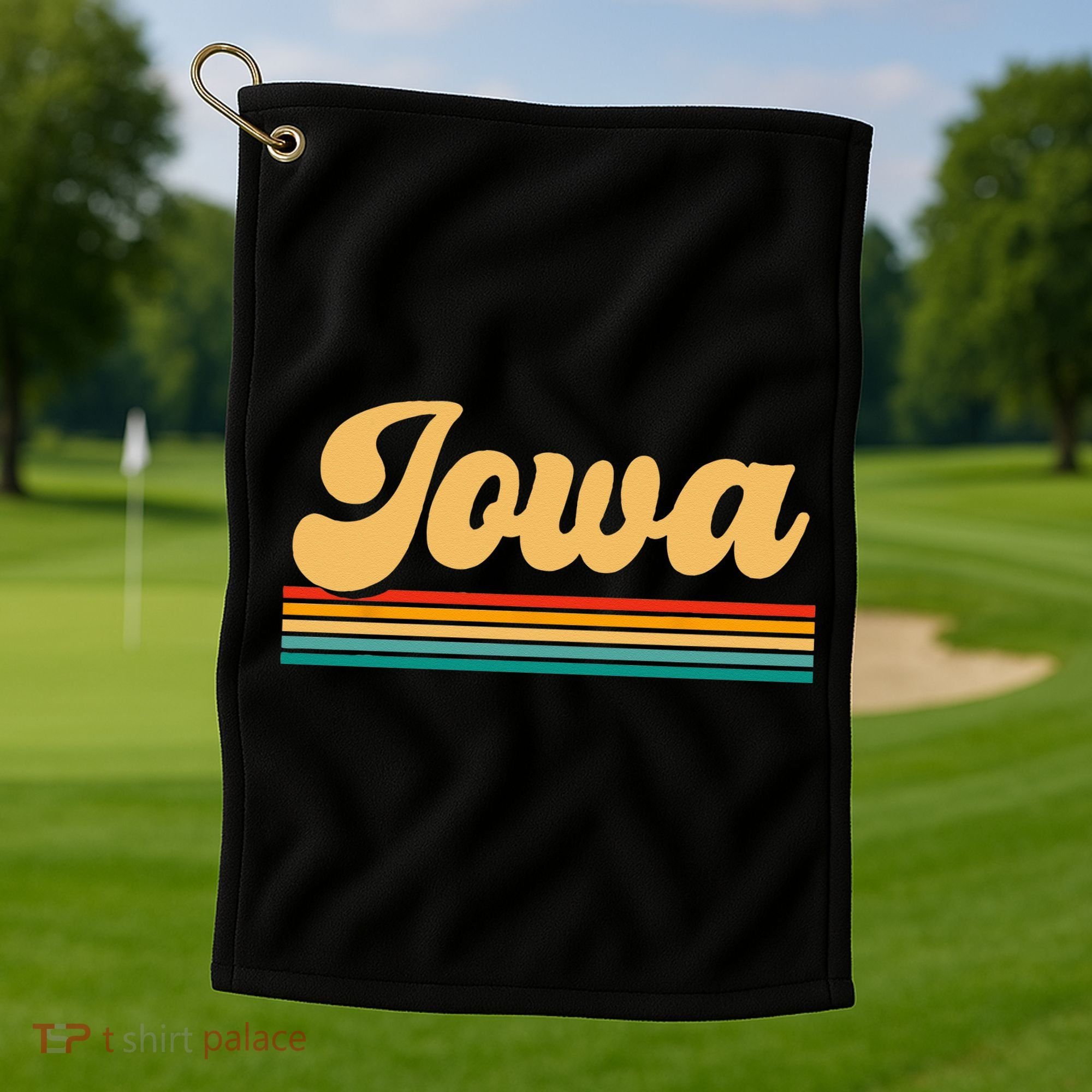 State Of Iowa Golf Towel