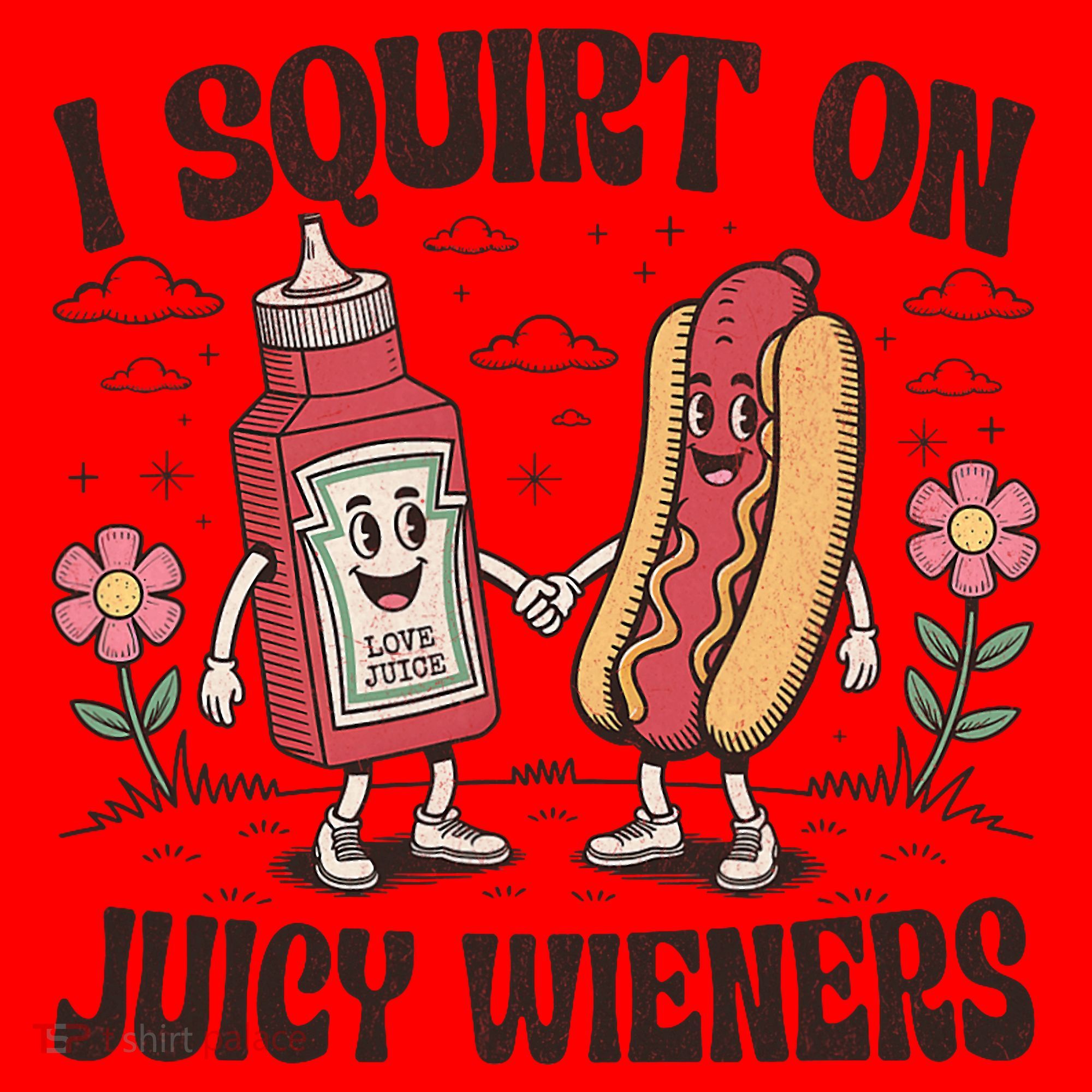 Squirt On Juicy Wieners Inappropriate Unhinged Raunchy Humor  Santa Hat