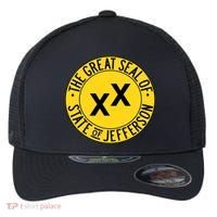 State Of Jefferson Secession Conservative Flexfit Unipanel Trucker Cap thumb 0