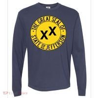 State Of Jefferson Secession Conservative Comfort Colors Heavyweight Long Sleeve T-Shirt thumb 0