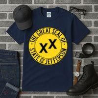 State Of Jefferson Secession Conservative Tall T-Shirt thumb 3