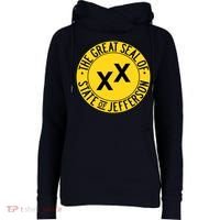 State Of Jefferson Secession Conservative Womens Funnel Neck Pullover Hood thumb 0