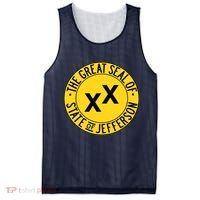 State Of Jefferson Secession Conservative Mesh Reversible Basketball Jersey Tank thumb 0
