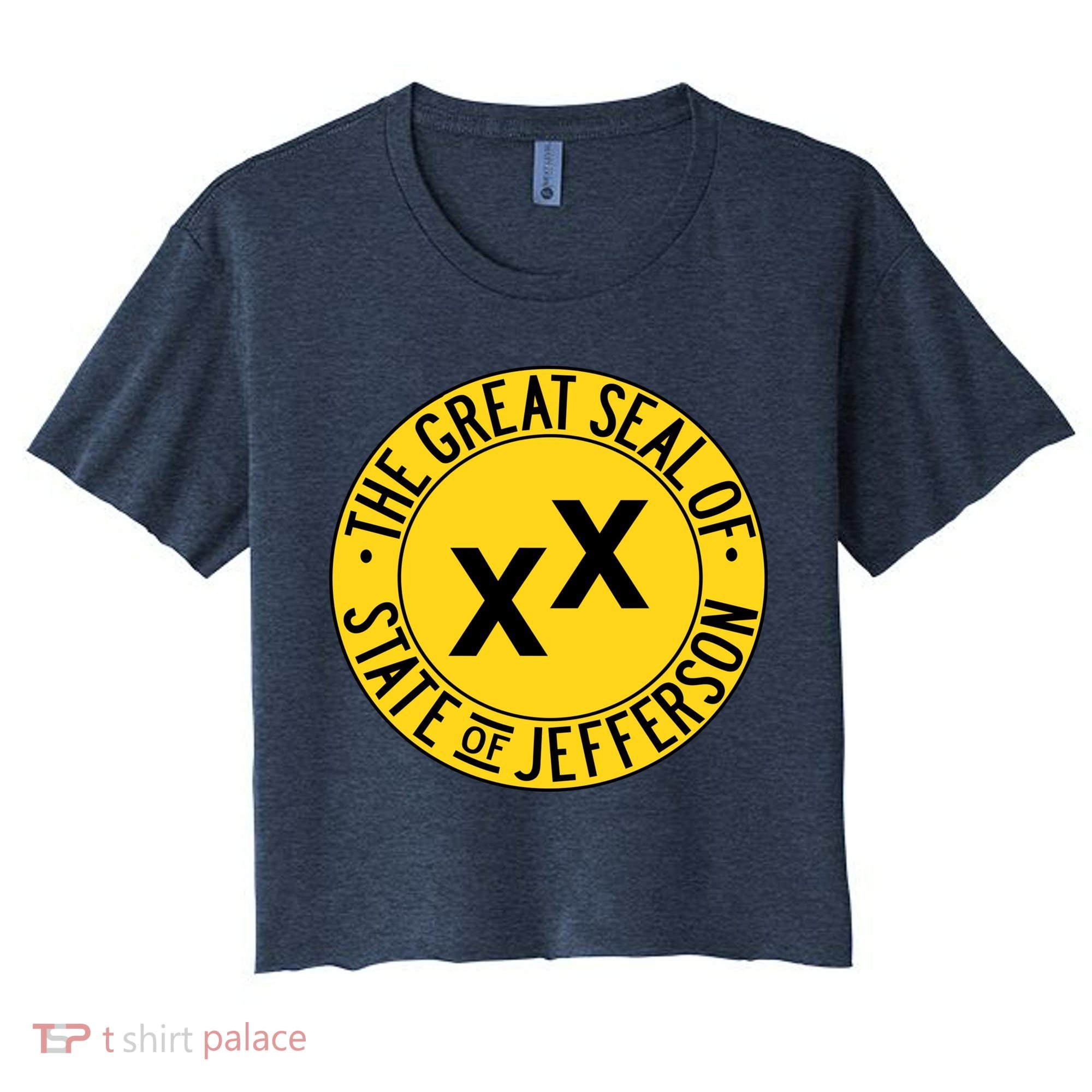 State Of Jefferson Secession Conservative Women's Crop Top Tee
