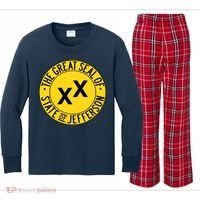 State Of Jefferson Secession Conservative Kids Long Sleeve Plaid Pajama Set thumb 0