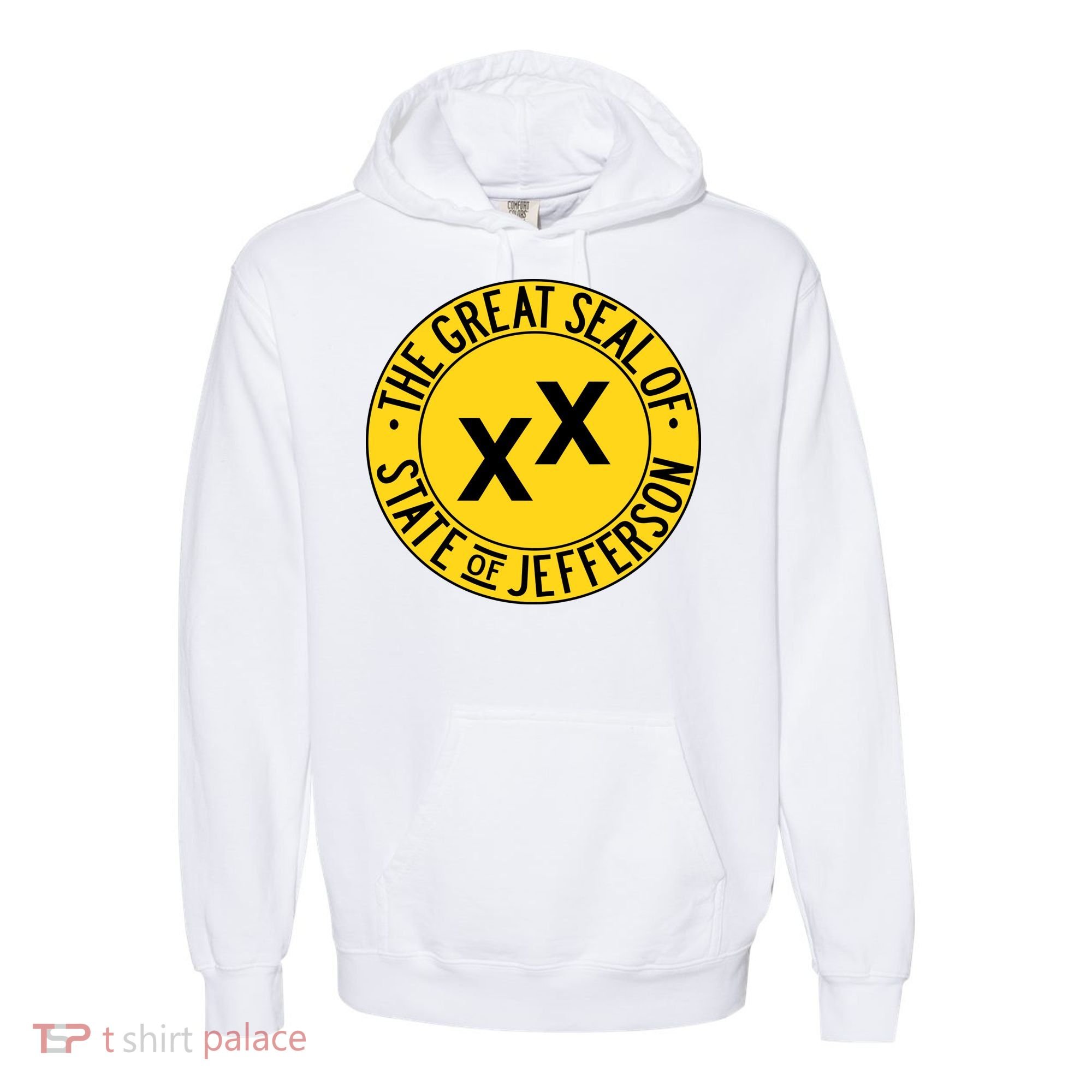 State Of Jefferson Secession Conservative Comfort Colors Garment-Dyed Hooded Sweatshirt