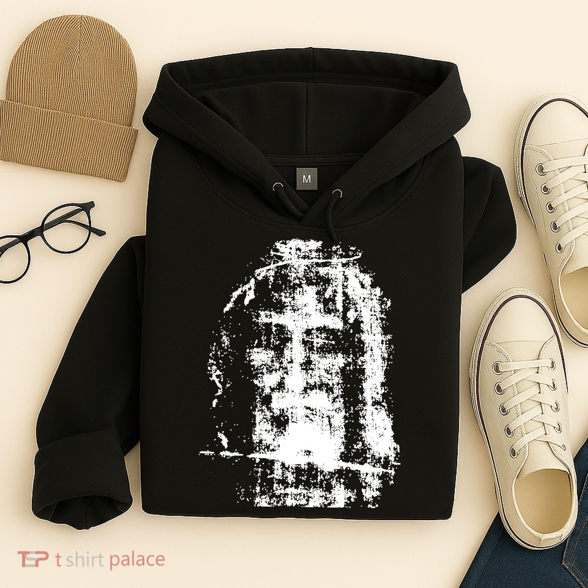 Sketch Of Jesus Face Portrait Hoodie