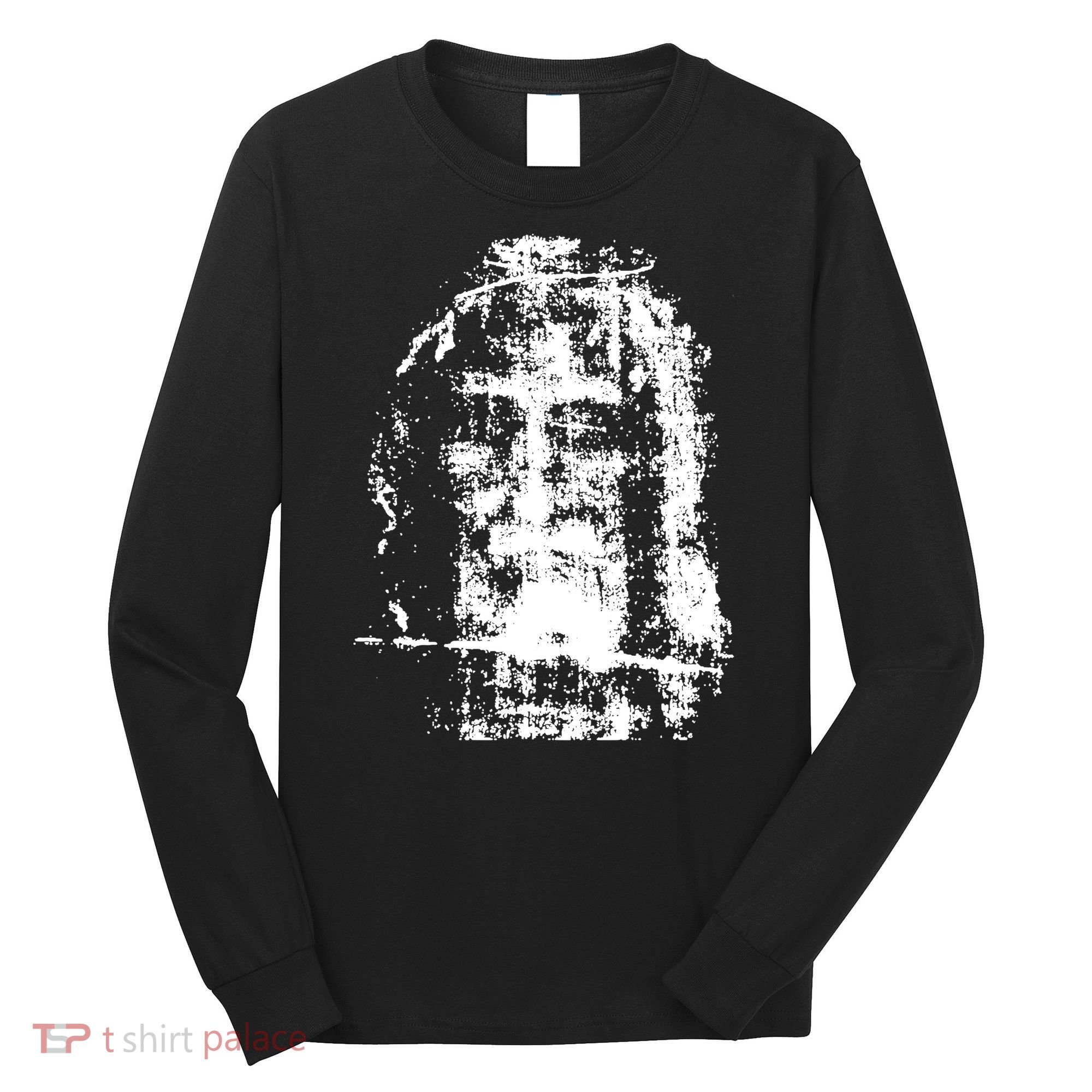 Sketch Of Jesus Face Portrait Long Sleeve Shirt